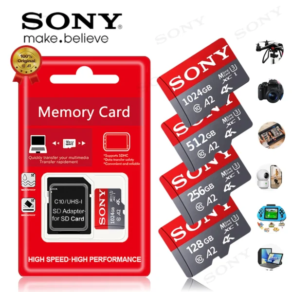 SONY Micro TF SD Card Extreme 1TB SD Memory Card Class 128GB 256GB High Speed Cartao De Memoria Flash Memory TF Cards For XiaoMi