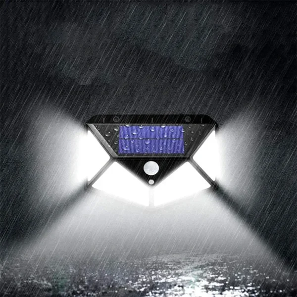 100 LED Solar Wall Lights Waterproof Outdoor Solar Lamp Motion Sensor Solar Powered Sunlight Street Light for Garden Light Hot