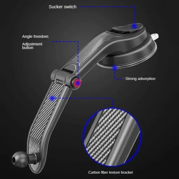 2025 New Universal Sucker Car Phone Holder Windshield For iPhone15 14 13 Xiaomi Samsun - Image 5