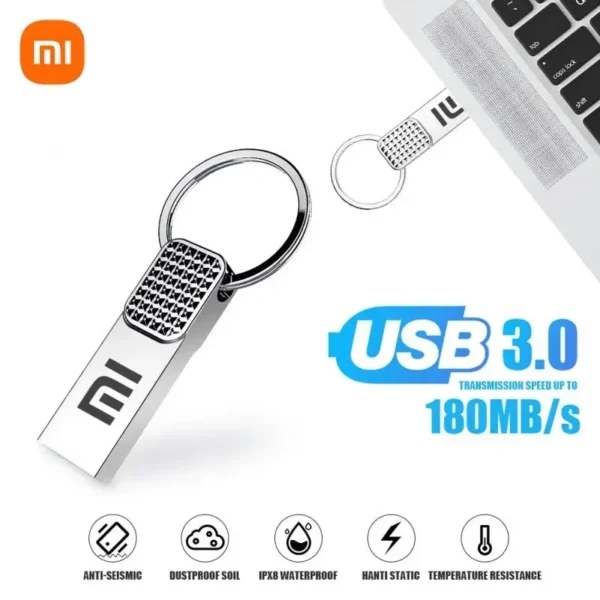 Xiaomi USB 3.0 Pen Drive 2TB 1TB High Speed Transfer U Disk 512GB 256GB Metal Pendrive USB Flash Drives 128GB Memoria USB Stick - Image 2