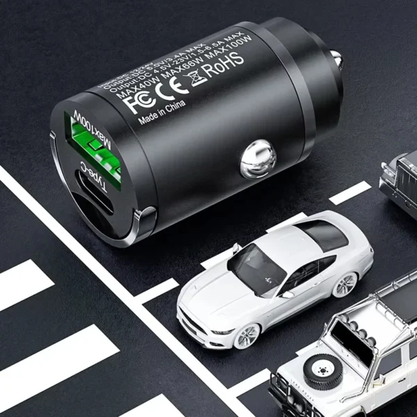 100W Car Charger Lighter PD Fast Charging For IPhone QC3.0 Mini USB Type C Mini Car Phone Charger For Samsung Huawei xiaomi ﻿ - Image 3
