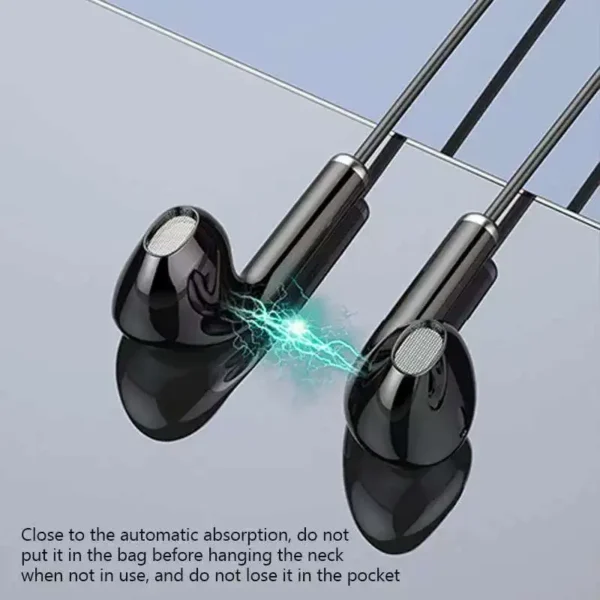 NEWMSNR Hifi Sound Neckband in-ear Wireless Bluetooth5.2 Headphones Magnetic LED Headsets Sports Gamer Earphones noise reduction - Image 5