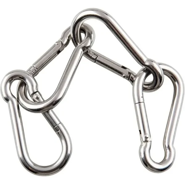 4 Pack 304 Stainless Steel Carabiner Clip 4 Inch Heavy Duty Spring Snap Hook Outdoor Camping Swing Set Hammock Hiking Travel - Image 4