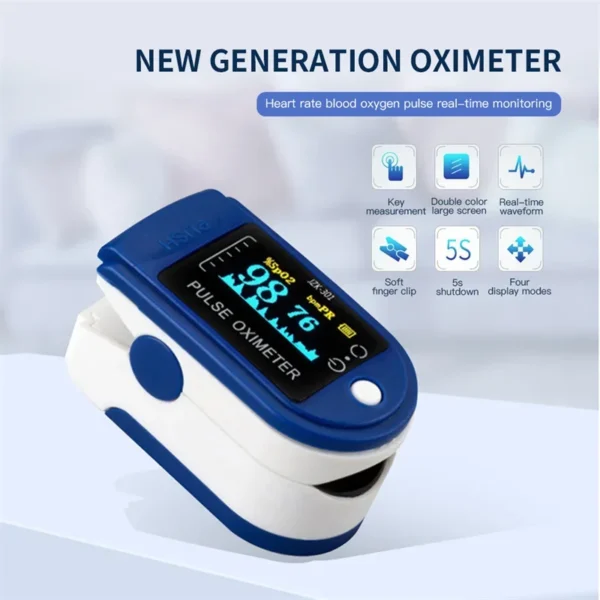 Portable Professional Finger Oximeter Digital Finger Pulse Oximeter OLED Blood Oxygen Heart Rate Health Diagnostic Monitor Tool