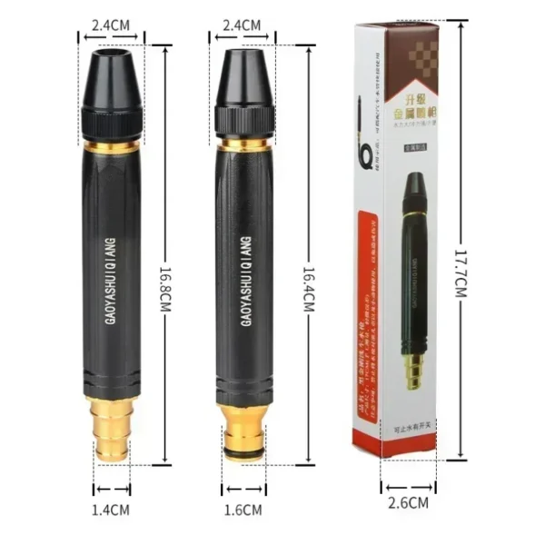 High-Pressure Water Gun Household Car Wash Water Black Car Wash Nozzle Diamond Water Car Wash Gun Watering Pipe - Image 5