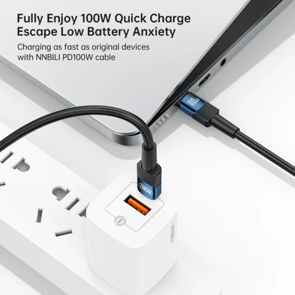 NNBILI 2024 NEW 100W USB C To Type C Cable PD Fast Charging Cord Cable 1M/2M For iPhone 15 Pro Max Macbook Samsung Xiaomi Hwawei - Image 2