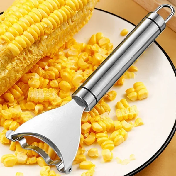 Stainless Steel Corn Peeler Serrated Corn Stripper Peelers Cob Shaver Planer Thresher Cutter Kitchen Fruit Vegetable Gadget Tool - Image 3