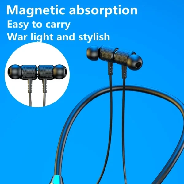 Wireless Headphones Bluetooth 5.0 Neckband Earphones Magnetic Sports Waterproof TWS Earbuds Blutooth Headset With Microphone Mic - Image 6