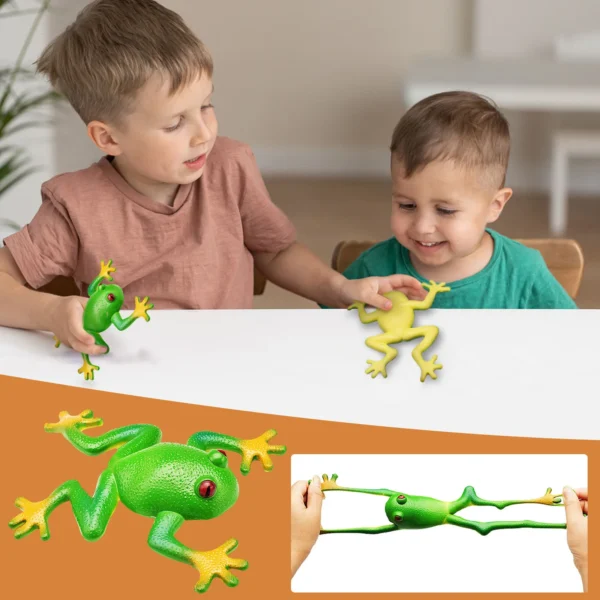 Simulation Frog Model Ornaments Soft Rubber Fake Frog Creative Compulsion Vent Frog Toys Children's Gift Sensory Toys - Image 3
