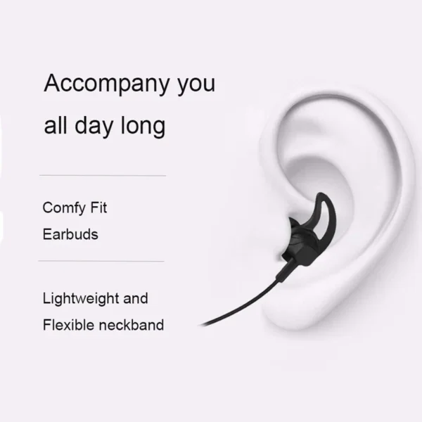 Neck Wireless Bluetooth Earphones 9D Stereo Surround Headphones Waterproof Sport Neckband Headset Neck-hanging Earbuds with Mic - Image 5