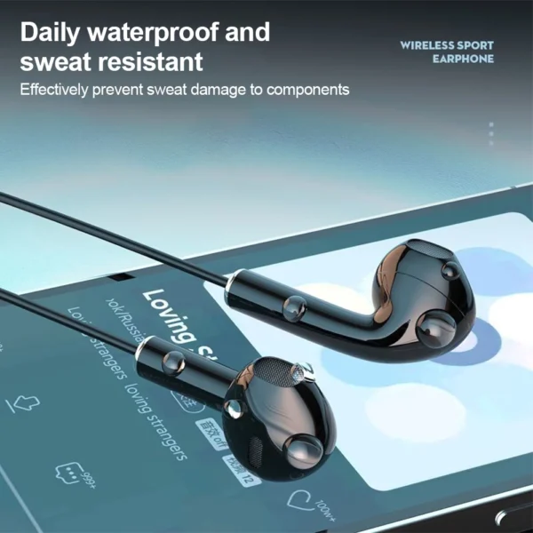BNR Neckband 5.2 Bluetooth Headphones Extra Long Standby - Image 4
