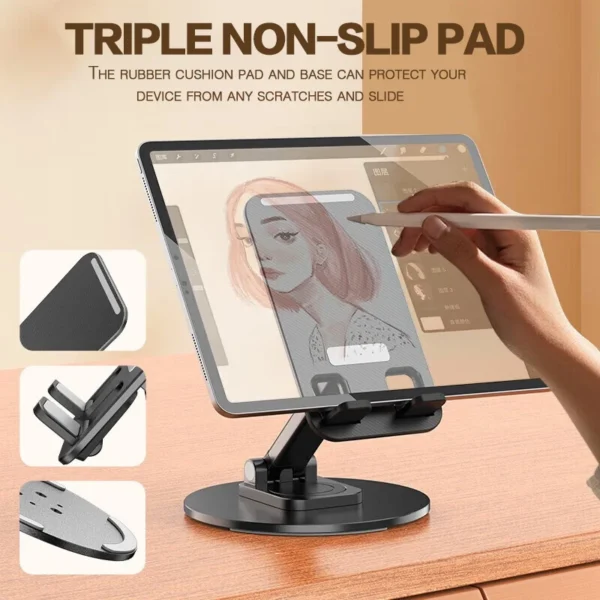 360 Rotation Portable Folding Tablet Holder - Image 4