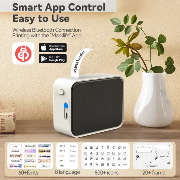 P15 Portable Label Printer – Wireless Bluetooth Mini Thermal Label Maker with Adhesive Tape for Home & Office Use - Image 4