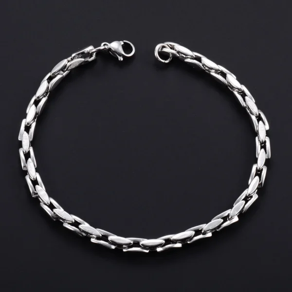 4.2mm Stainless Steel Bracelet Link Chain for Women - Image 2