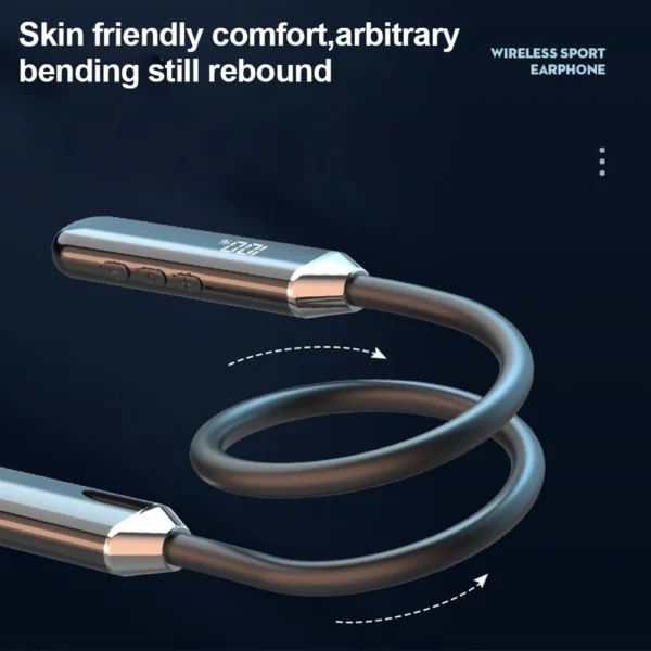 BNR Neckband 5.2 Bluetooth Headphones Extra Long Standby - Image 6
