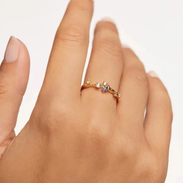 Fashion 925 Sterling Silver Simple Style Ring Charm Quality - Image 5