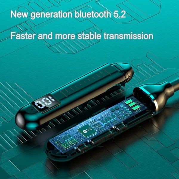 25H battery Life Wireless Bluetooth Headphones Magnetic Hifi Stereo Neckband Earphones - Image 5