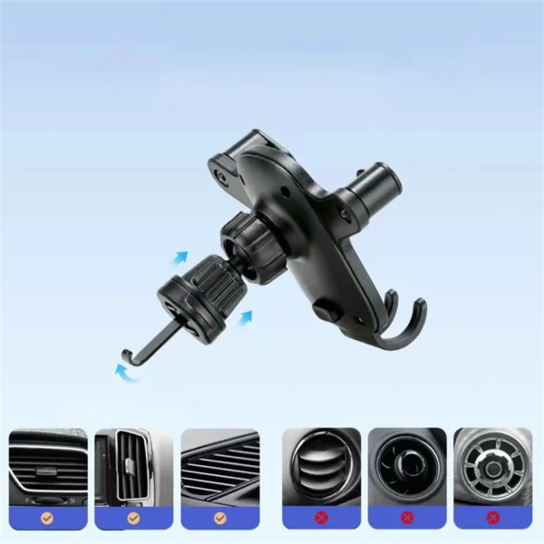 Car Air Vent Clip Mount Hook Gravity Car Phone Holder - Image 6