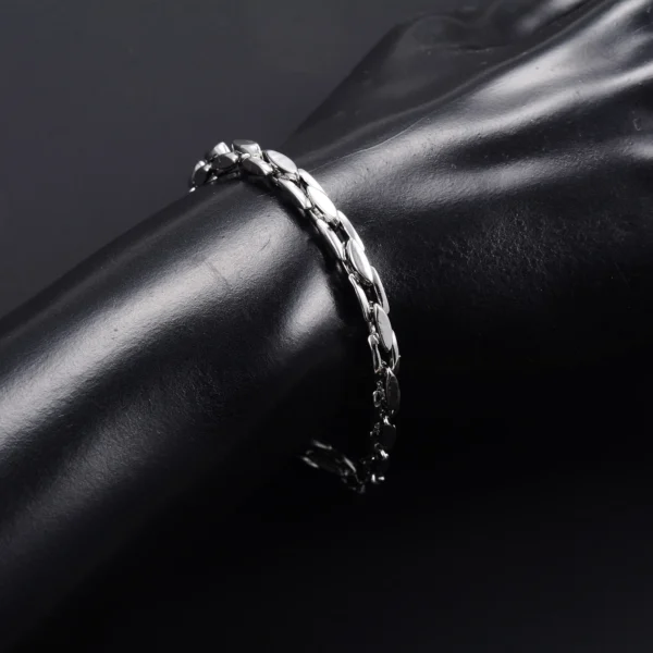 4.2mm Stainless Steel Bracelet Link Chain for Women - Image 3