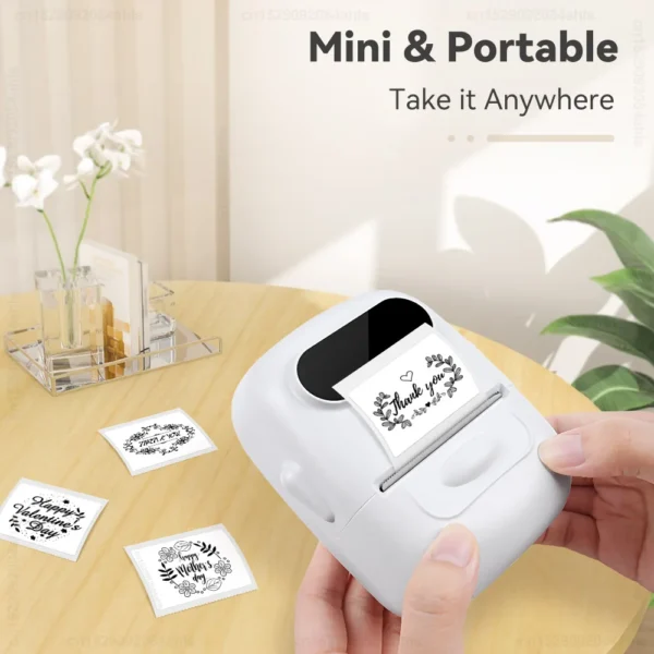 Thermal Label Printer P50 Wireless Inkless Bluetooth Label Maker Similar to B21 M110 E210 Labeling Machine or 1PK Label Stickers - Image 3