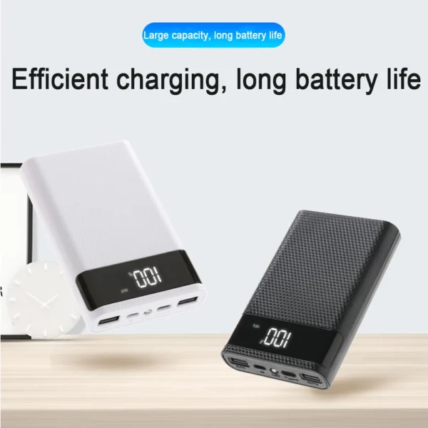 Dual USB Micro USB Type C Power Bank Shell 5V DIY 6*18650 Case Battery Charge Storage Box Without Battery - Image 4