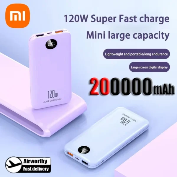 Xiaomi 120W Power Bank 200000mAh Super Fast Charging Large-capacity Portable For Android IOS - Image 5