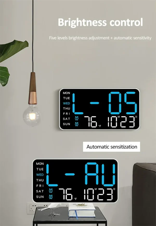 Extra Large Digital Wall Clock with LED Display - Image 4