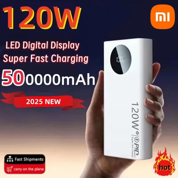 Xiaomi 120W 500000mAh High Capacity Power Bank Fast Charging