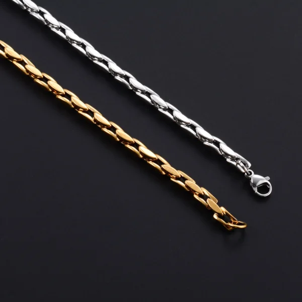 4.2mm Stainless Steel Bracelet Link Chain for Women - Image 6