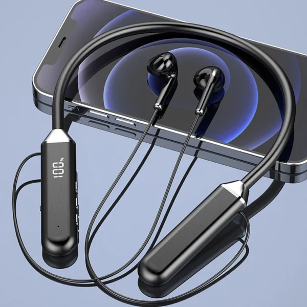 BNR Neckband 5.2 Bluetooth Headphones Extra Long Standby - Image 2