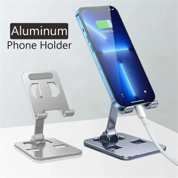Universal All Aluminum Alloy Foldable Desk Phone Metal Holder Mount Stand For Mobile Phone