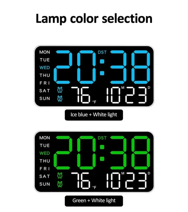 Extra Large Digital Wall Clock with LED Display - Image 5