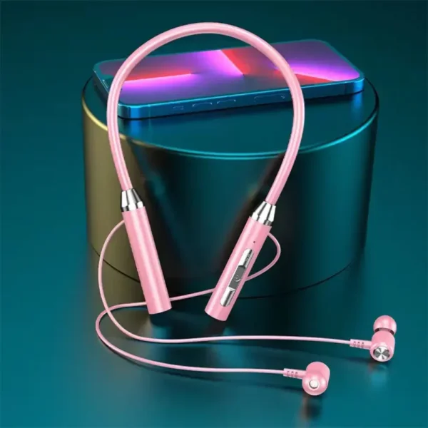Bluetooth 5.0 Wireless Headphones Neckband Earphones Silicone Hifi 9D Stereo - Image 3