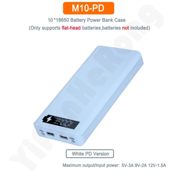 Quick Charge QC3.0 DIY 10 x 18650 Battery Power Bank Case Portable With LCD Display - Image 6