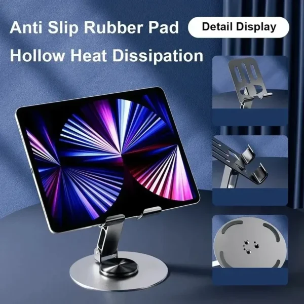 720 Rotate Aluminum Alloy Tablet Holders for iPad Adjustable - Image 3