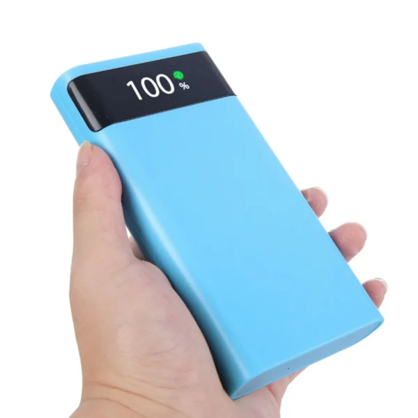 18650 Battery Power Bank Box 22.5W Fast Charging LCD Display 20000MAh Power Board for 6X18650 Battery