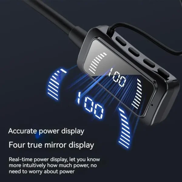 NEWMSNR Stereo Sound Bluetooth Earphones 24H Play Time LED Display Earbud Wireless Headphones Sports Waterproof Neckband Headset - Image 5