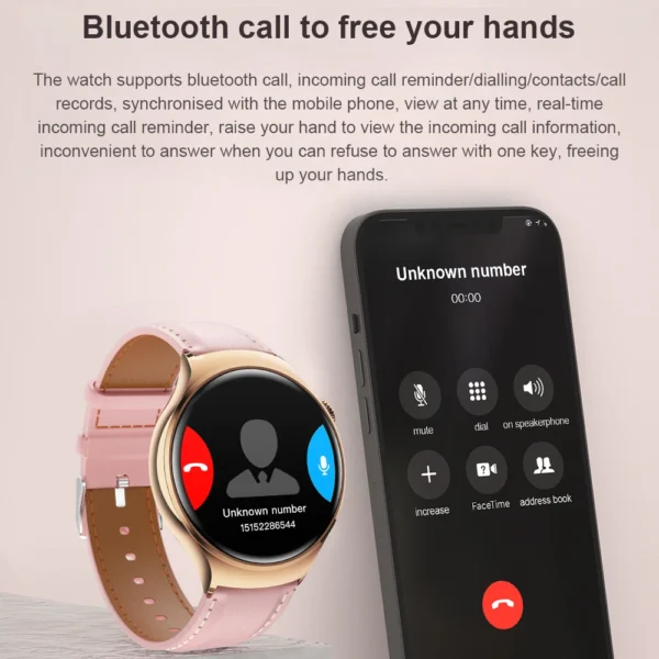 2025New GPS NFC Bluetooth Call Smartwatch Women Watch 4 mini Sports Track Heart Rate Oximetry Monitoring Health Smartwatch Woman - Image 5