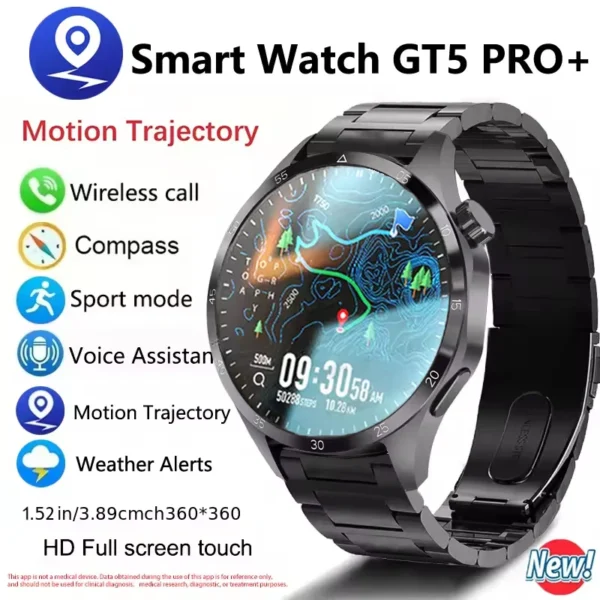For HUAWEI GT5 Pro GPS NFC Smart Watch Men 360*360 AMOLED Screen Heart rate Bluetooth Call IP67 Waterproof Man Smartwatch 2025