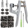 40 Set Metal Snap Button With Plier Tool Sewing Button Thickened Snap Fastener Kit DIY Craft for Installing Sewing Clothes