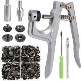 40 Set Metal Snap Button With Plier Tool Sewing Button Thickened Snap Fastener Kit DIY Craft for Installing Sewing Clothes