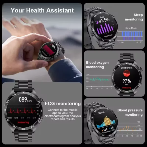 For HUAWEI GT5 Pro GPS NFC Smart Watch Men 360*360 AMOLED Screen Heart rate Bluetooth Call IP67 Waterproof Man Smartwatch 2025 - Image 3