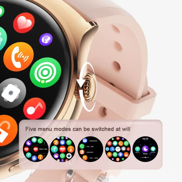 2025New GPS NFC Bluetooth Call Smartwatch Women Watch 4 mini Sports Track Heart Rate Oximetry Monitoring Health Smartwatch Woman - Image 4