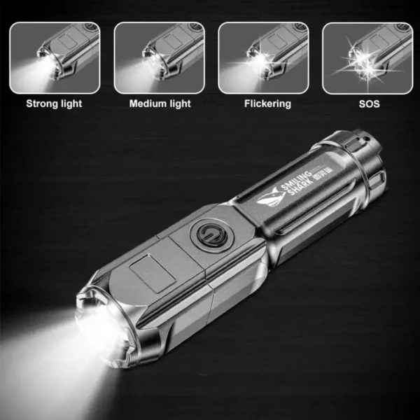Powerful LED Flashlight Rechargeable USB 18650 Waterproof Zoom - Image 4