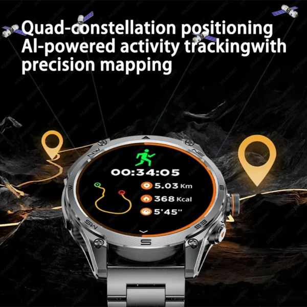 2025 For HUAWEI New Military Smart Watch Built-in GPS Compass barometer 3ATM Waterproof Sport Smartwatch Men Support Voice Call - Image 2