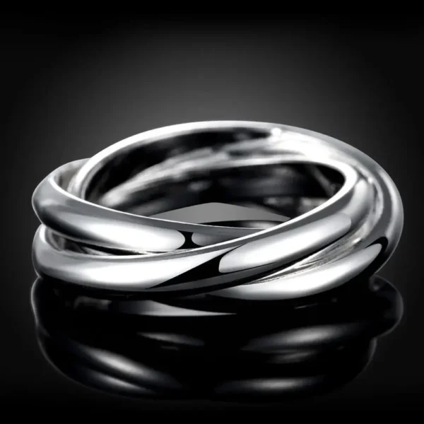 For Women Lady Wedding Beautiful Charm FashionSilver Rings - Image 3