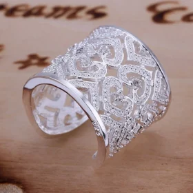 925 Sterling silver Ring Jewelry noble Charms crystal gorgeous wedding party