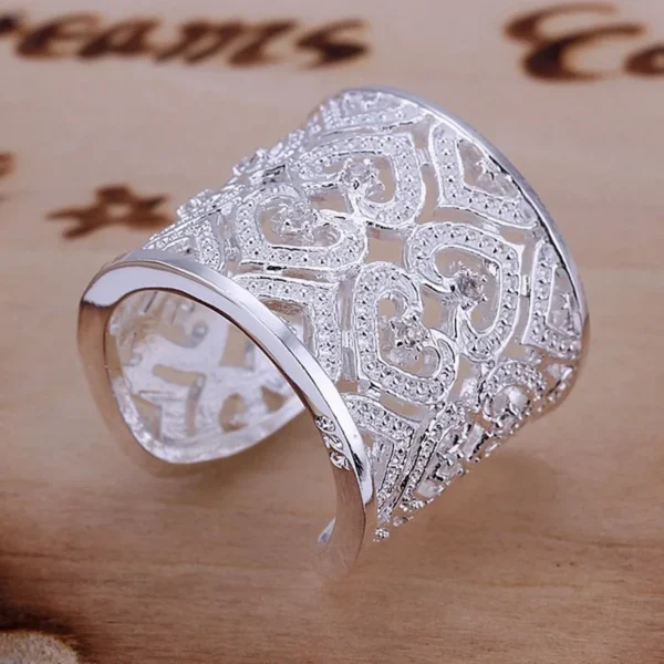 925 Sterling silver Ring Jewelry noble Charms crystal gorgeous wedding party