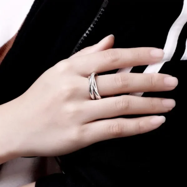 For Women Lady Wedding Beautiful Charm FashionSilver Rings - Image 2