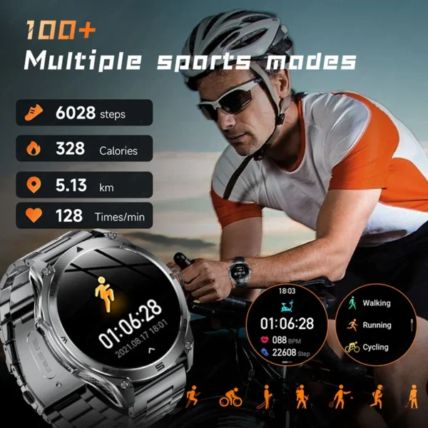 2025 For HUAWEI New Military Smart Watch Built-in GPS Compass barometer 3ATM Waterproof Sport Smartwatch Men Support Voice Call - Image 5